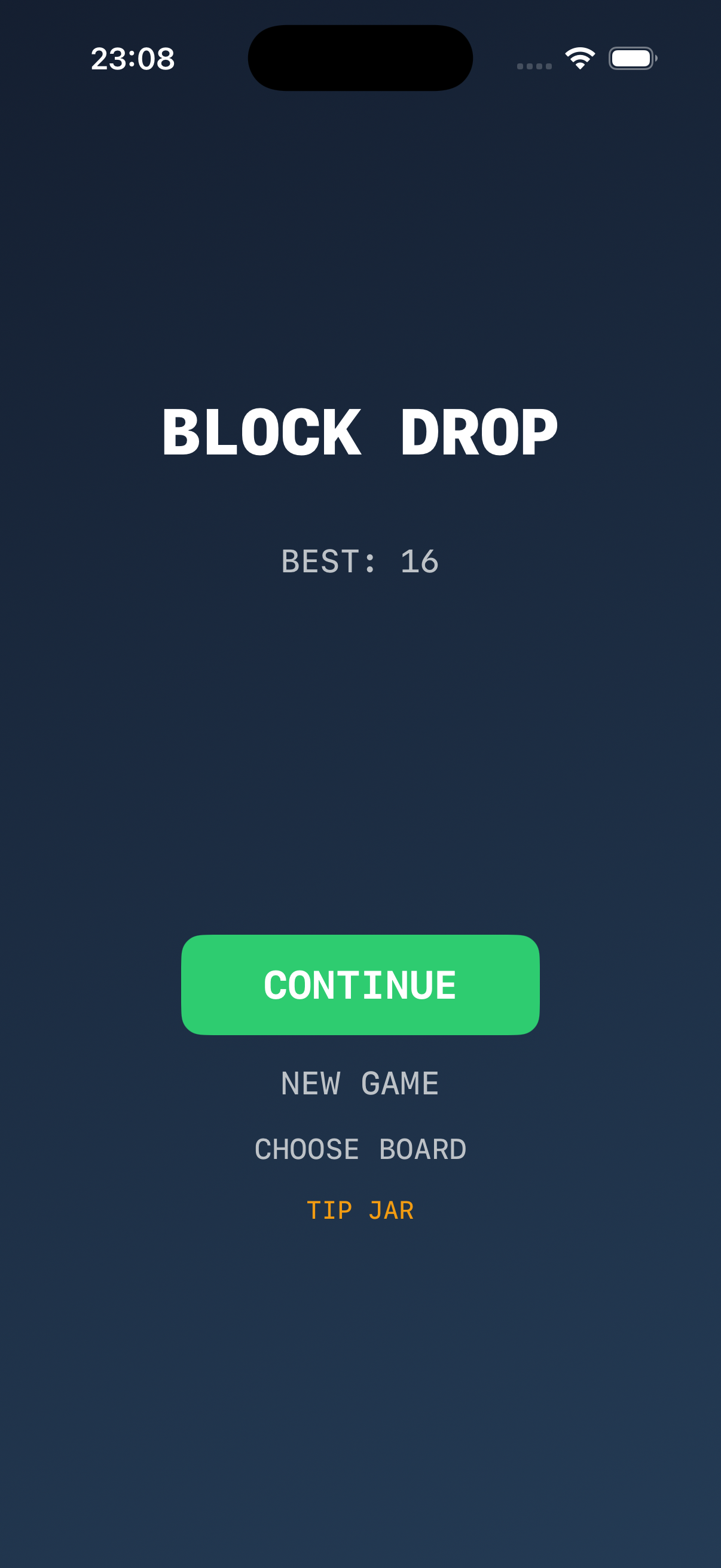 BlockDropable combo sequence with cascading clears across the board